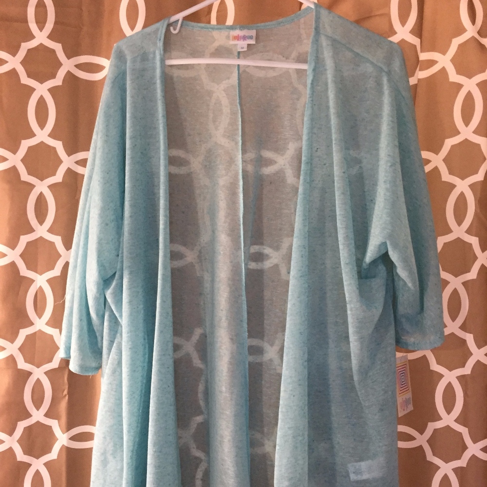 LuLaRoe aqua Lindsay kimono (NWT)